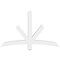 Ekena Millwork Alberta Architectural Grade PVC Gable Bracket, 60"W x 37 1/2"H x 4"D x 4"F, 15/12 Pitch GBP060X38X0404ALB00 - alternate 4